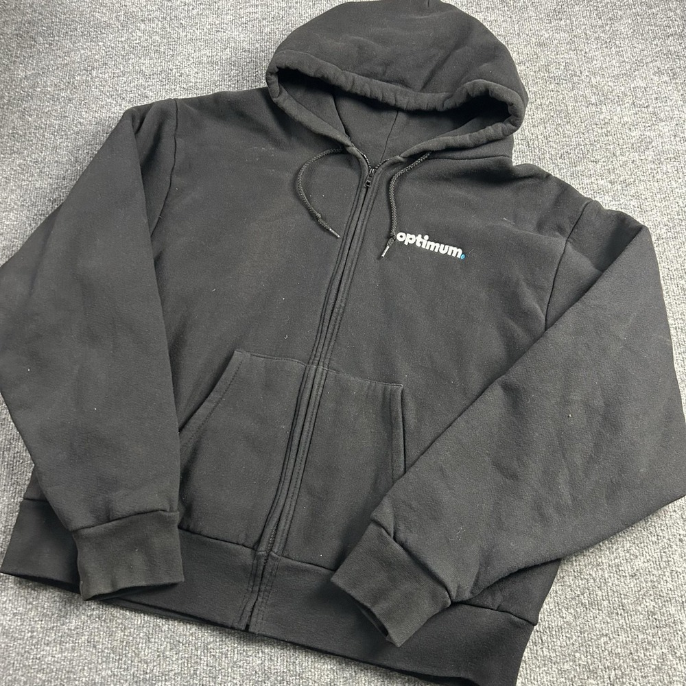 Camber Hoodie Mens 2XL Black Optimum Reflective Lined Full Zip Fleece Sweatshirt